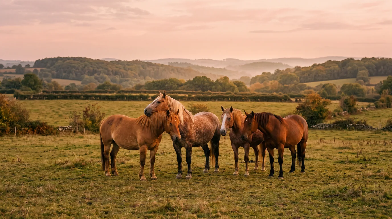 Les chevaux du Haras du Parc en liberté, Haute-Vienne